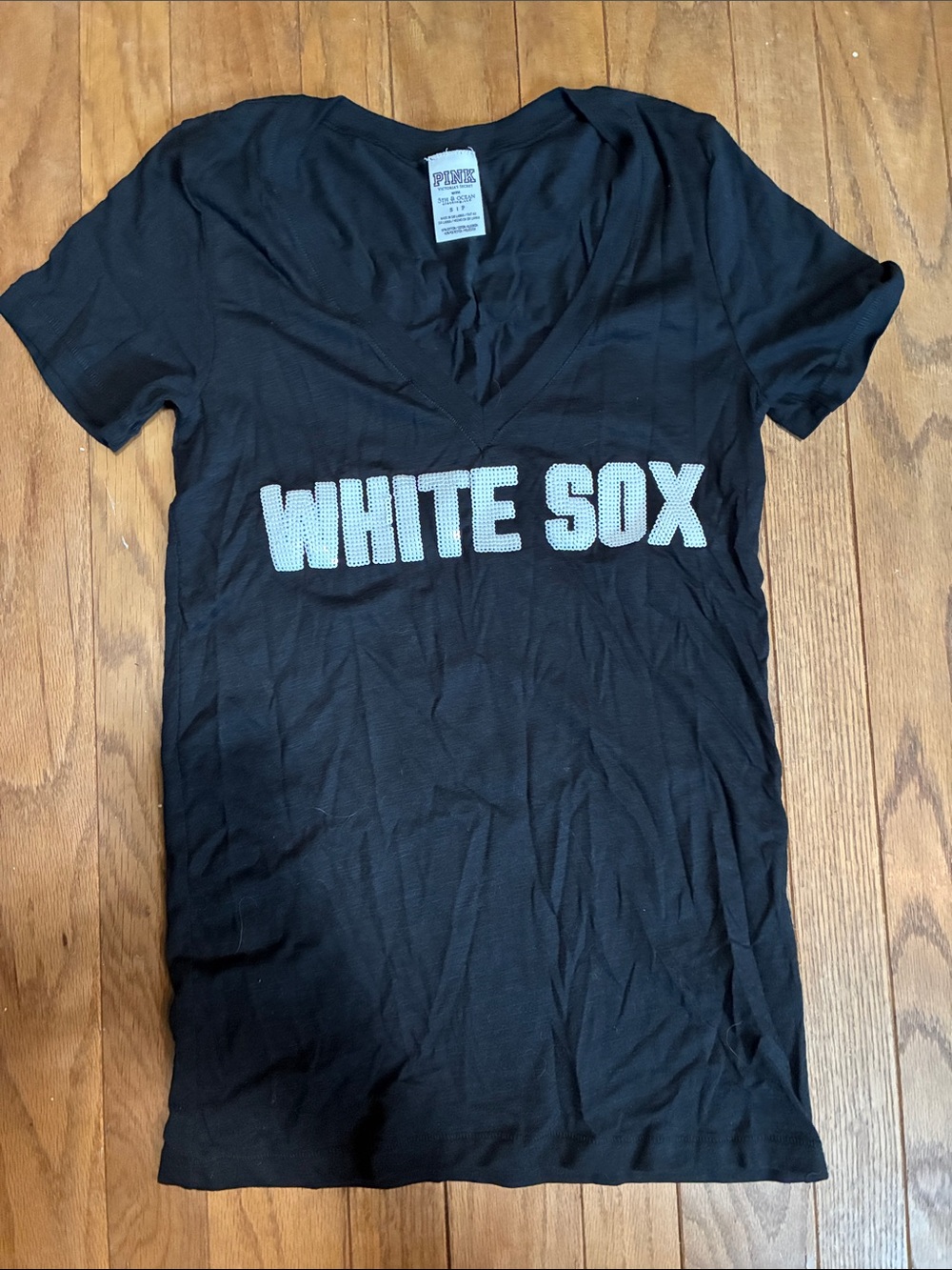 PINK Victoria's Secret Black Graphic Tee with Tag